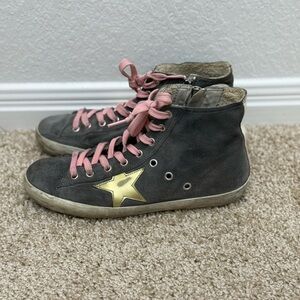 Hightop authentic golden goose grey suede sz 39